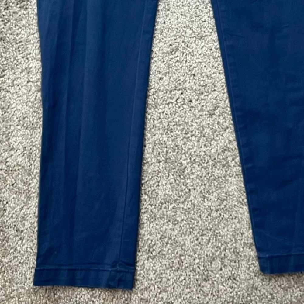 Banana Republic Lived-In Chino Pants Mens 31x32 Blue Skinny Fit Flat Front